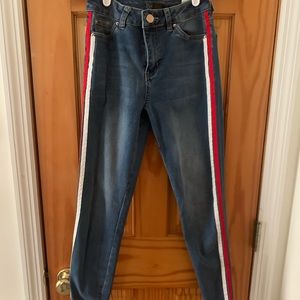 Red&White Strip Jeans
